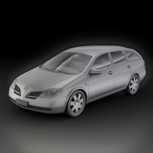 nissan primera p12 wagon 3d model - Nissan Primera P12 Wagon by RTEwork